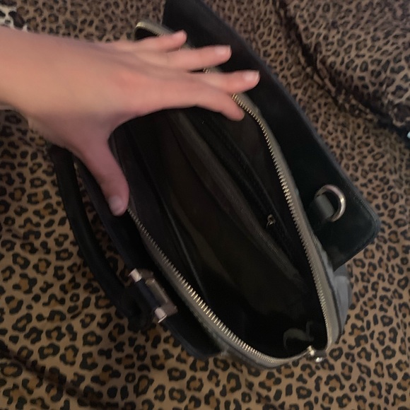 Black and Grey Purse with Gold Accents - Picture 3 of 7